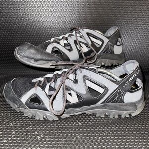 MERRELL Tetrex Crest Wrap Mesh Sport Shoe Gray Black Vented Sandal Men Size 14